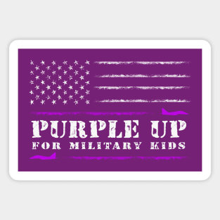 Purple Up For Military Kids Magnet
